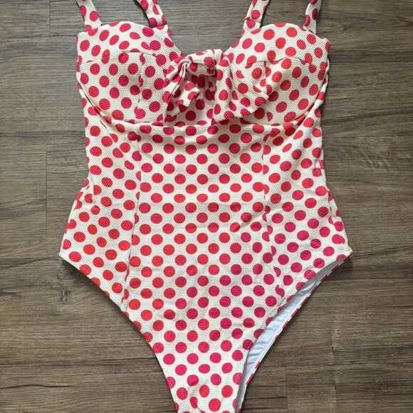 Alexandra Miro - Clara Swimsuit (Hot Pink Polka Dot) - Picture 2 of 4
